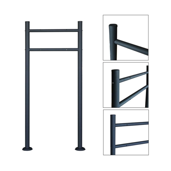 Briefkastenständer RAL 7016 Standfuß Pfosten für Briefkasten